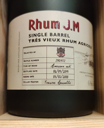 J.M Rhum Vieux Agricole Millésime 2000 Martinica