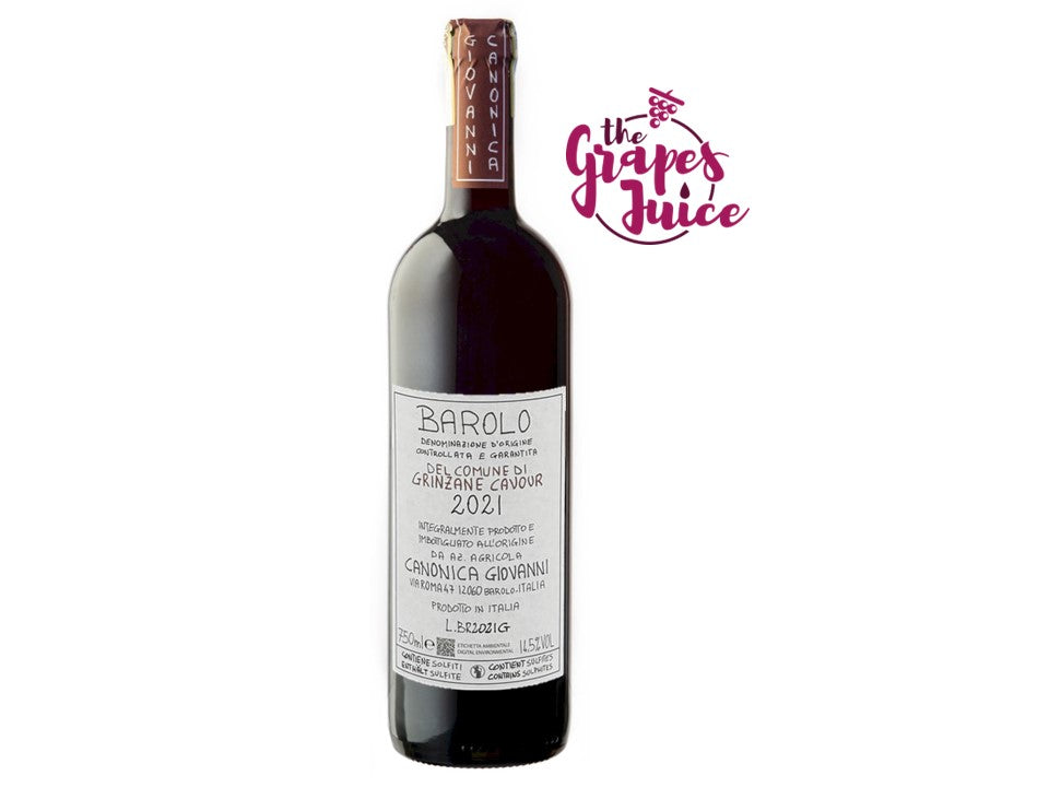 GIOVANNI CANONICA BAROLO DEL COMUNE DI GRINZANE CAVOUR DOCG 2021 PIEMONTE