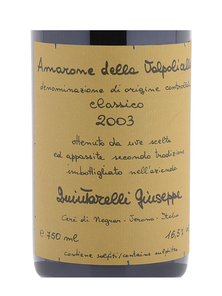 GIUSEPPE QUINTARELLI AMARONE DELLA VALPOLICELLA CLASSICO DOCG 2003 VENETO