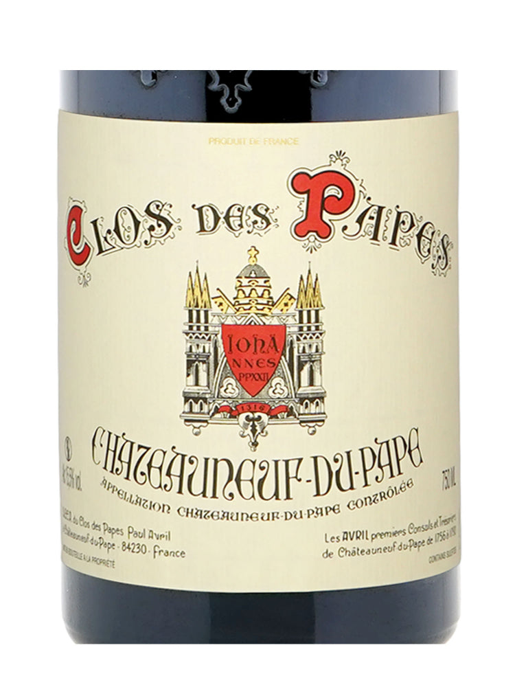 Paul Avril Clos des Papes Châteauneuf-du-Pape 2019 Rodano Francia