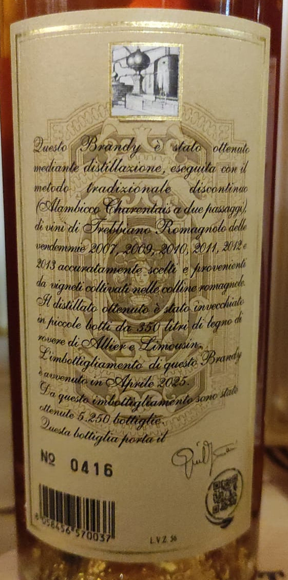 Villa Zarri Brandy Italiano Assemblaggio Tradizionale 10 Anni