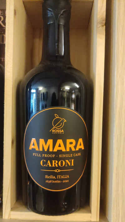 AMARA CARONI FULL PROOF SINGLE CASK AMARO SPECIAL RELEASE 2021 LIQUORE SICILIA