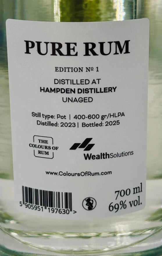 The Colours of Rum Hampden 2023 Edition N.1 Unaged Pure Rum Jamaica