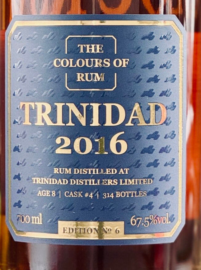The Colours of Rum TDL 2016 8 Y.O. Edition N.6 Cask Strength Rum Trinidad