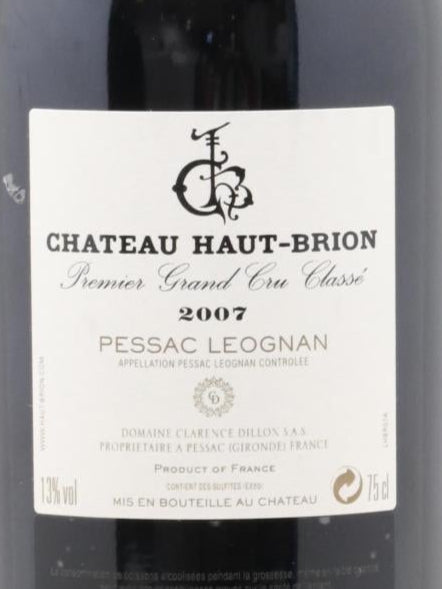 CHATEAU HAUT-BRION 2007 1ER GRAND CRU CLASSE PESSAC-LEOGNAN FRANCIA