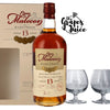 RUM MALECON RARE PROOF 2009 13 ANOS LIMITED EDITION BALLOON GLASSES PANAMA